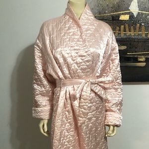 VTG 1970s Christian Dior satin Quilted Robe L XL